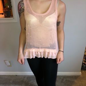 Sheer tank top